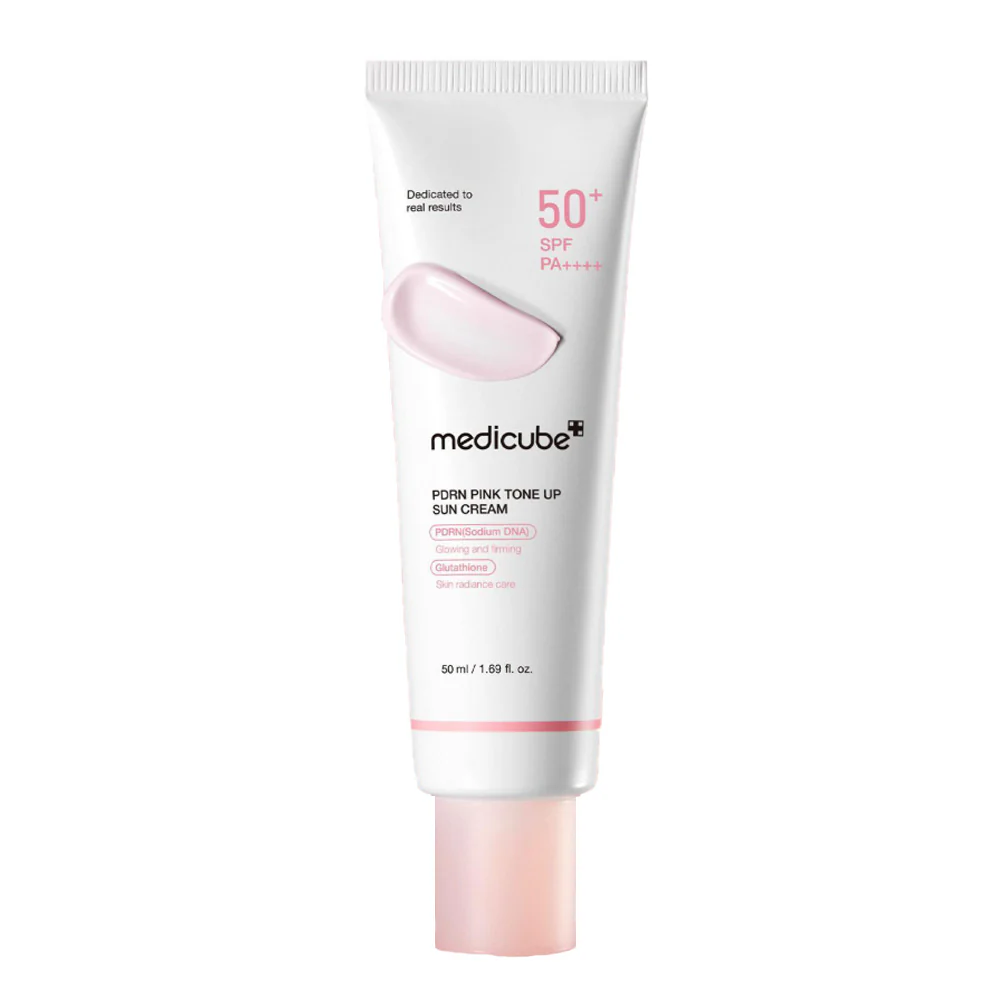 ميديكيوب كريم واقي الشمس الوردي بتقنية PDRN بمعامل حماية SPF50+ وPA++++(50مل)